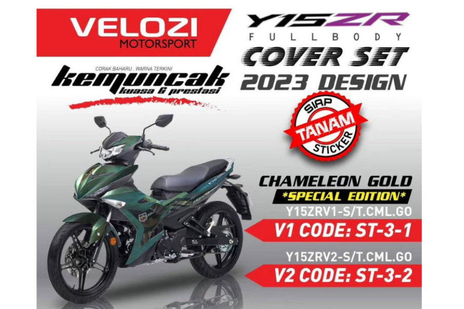 COVERSET Y15ZR CHAMELEON GOLD 2023 SPECIAL EDITION PREMIUM BODYSET Y15ZR Y15 YSUKU V1 V2 ORIGINAL VELOZI