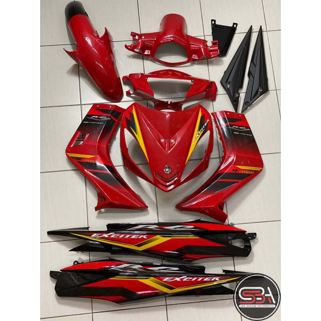 COVERSET BODYSET YAMAHA LC LC135 V1 DR EXCITER RC RED MERAH STRIPE TANAM CODE 010 DOCTOR EDITION OEM