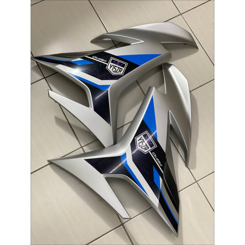 COVERSET BODYSET ORIGINAL SET Y15 Y15ZR YSUKU V1 V2 SILVER 2023 DESIGN ORIGINAL HONG LEONG YAMAHA HLY