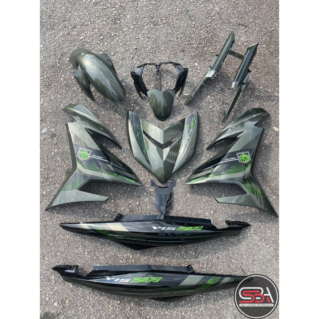 STICKER STRIPE Y15 Y15ZR V1 V2 ARMY GREEN LUMUT DNLGM DARK GREEN HIJAU ORIGINAL YAMAHA HLY READY STOCK