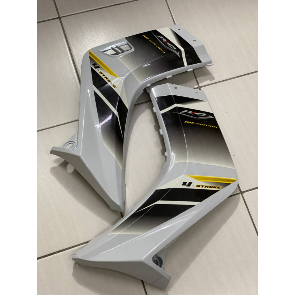COVERSET BODYSET YAMAHA LC LC135 V1 EXCITER RC WHITE PUTIH STRIPE TANAM CODE 013 DOCTOR EDITION OEM