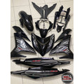 COVERSET BODYSET MOTORSIKAL YAMAHA Y15 Y15ZR V1 V2 BLACK HITAM FIRE API VELOZI F1 DOCTOR 024 SIAP TANAM