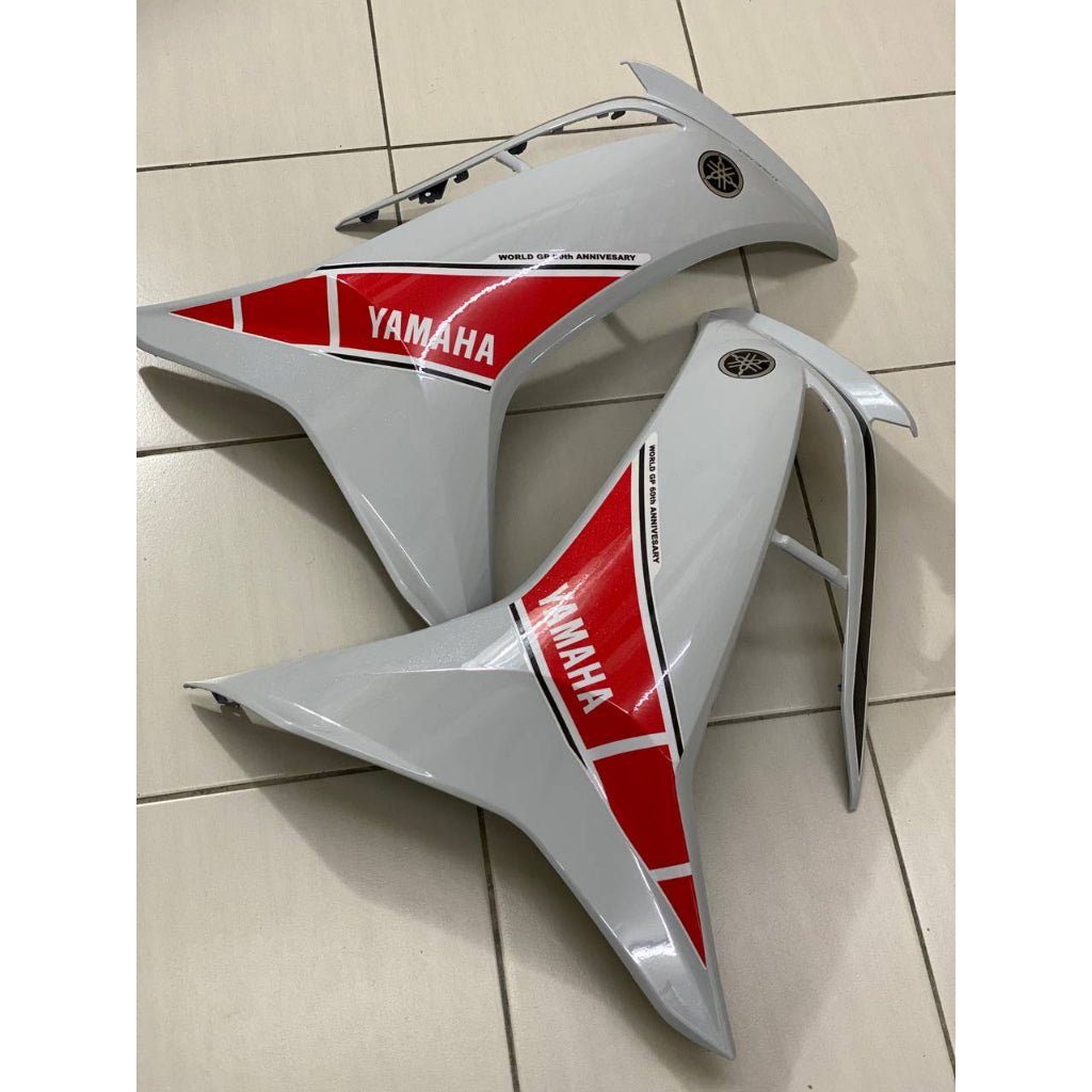 COVERSET BODYSET LC135 LC V8 DR 60TH ANNIVERSARY WHITE RED FUEL INJECTION FI YAMAHA SIAP TANAM DOCTOR 020 OEM