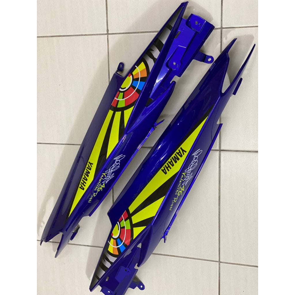 YAMAHA LC LC135 V6 V7 VALENTINO ROSSI VR 46 BIRU DPBMC KILAT COVERSET BODYSET SIAP TANAM VELOZI WITH COVER METER