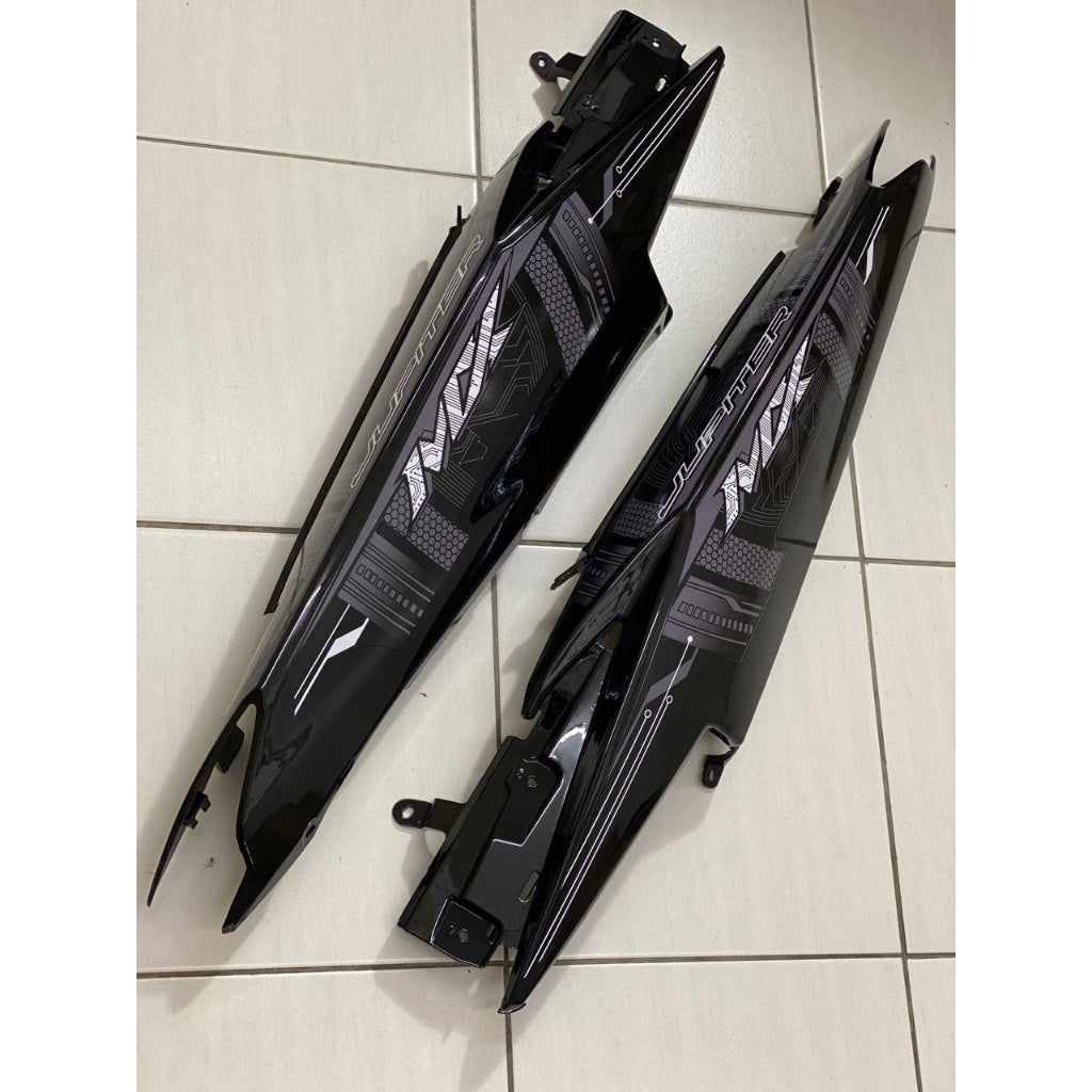 YAMAHA LC LC135 V6 V7 JUPITER MX KING BLACK WHITE DESIGN COVERSET BODYSET SIAP TANAM VELOZI WITH COVER METER L6-JMX-3