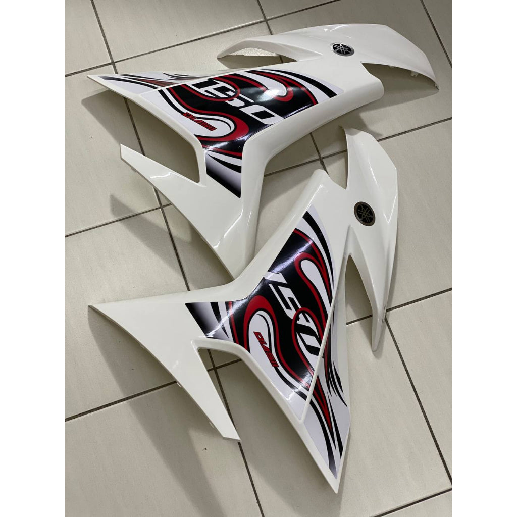 COVERSET Y15ZR V1 V2 FIRE ALL WHITE PUTIH EXTREME SPIRIT PREMIUM BODYSET Y15ZR Y15 YSUKU VELOZI TANAM