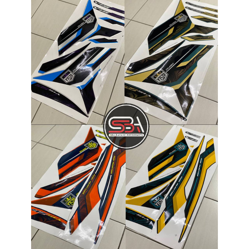 STICKER ORIGINAL MORITAKA Y15ZR V1 V2 EDITION 2023 SILVER ORANGE YELLOW GREEN YAMAHA Y15 STRIPE HLY