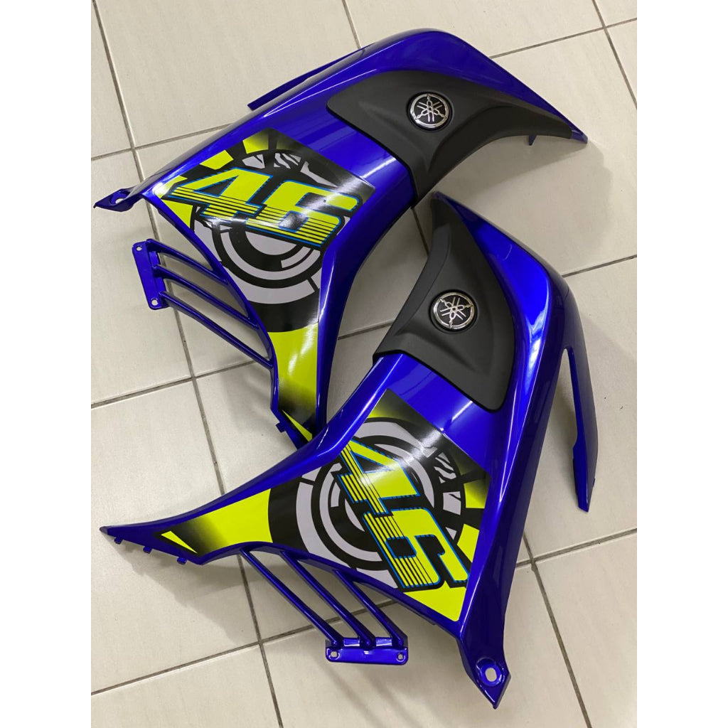 YAMAHA LC LC135 V6 V7 VALENTINO ROSSI VR 46 BIRU DPBMC KILAT COVERSET BODYSET SIAP TANAM VELOZI WITH COVER METER