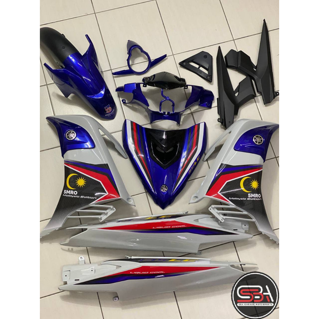 COVERSET BODYSET YAMAHA LC LC135 V6 V7 DR. 5 MILLIONTH ROLE OUT BLUE 5MRO STRIPE TANAM CODE 006 DOCTOR EDITION OEM