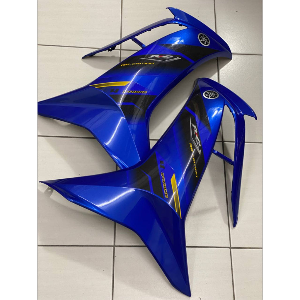 COVERSET BODYSET LC135 LC V8 DR RC FULL BLUE BIRU FUEL INJECTION FI YAMAHA SIAP TANAM DOCTOR 030 OEM