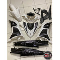 YAMAHA LC LC135 V6 V7 JUPITER MX KING BLACK WHITE DESIGN COVERSET BODYSET SIAP TANAM VELOZI WITH COVER METER L6-JMX-3