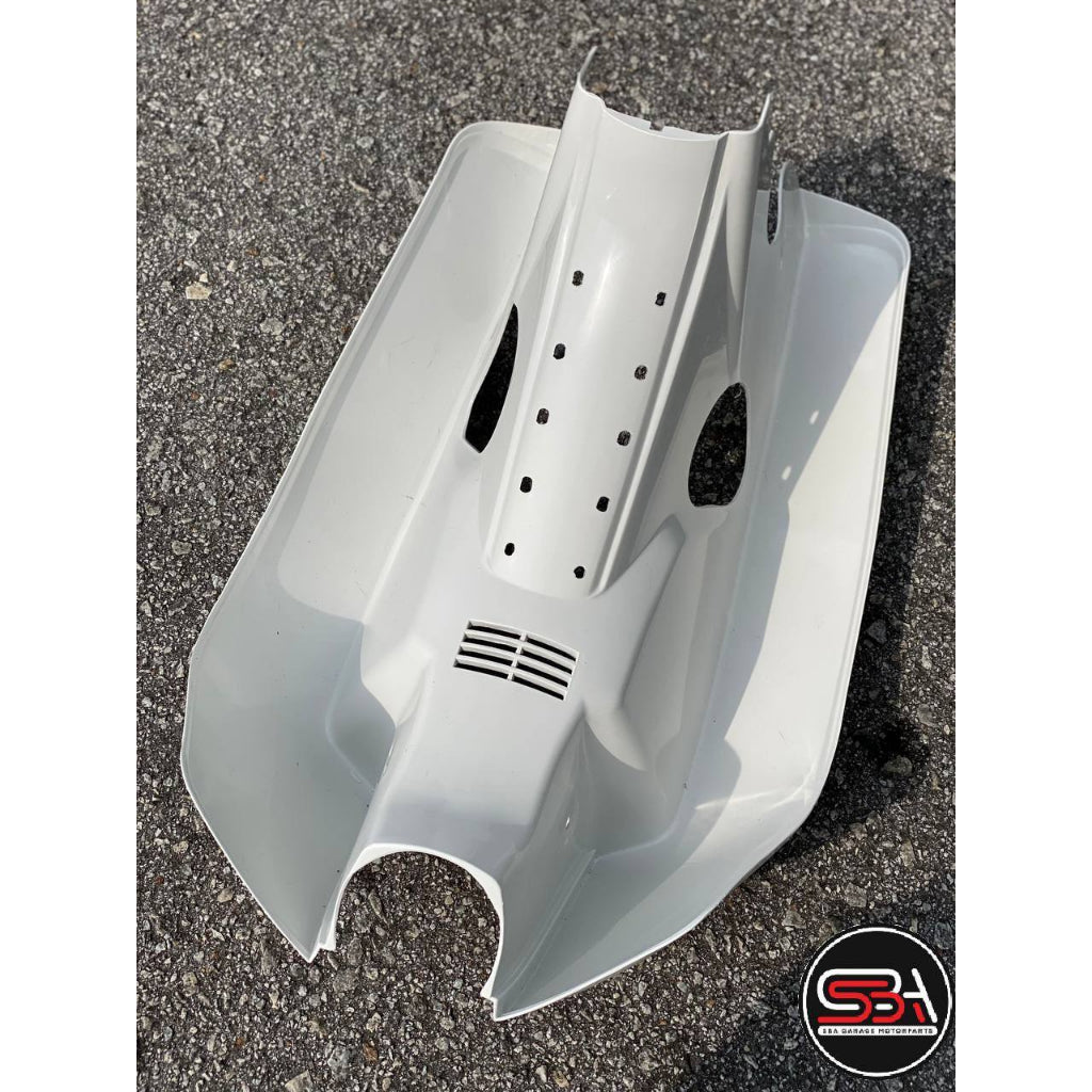 COVER EX5 / EX5 DREAM BSH HONDA LEGSHIELD PP PUTIH WHITE MALAYSIA STANDARD DESIGN M SEKI + PROTECTOR