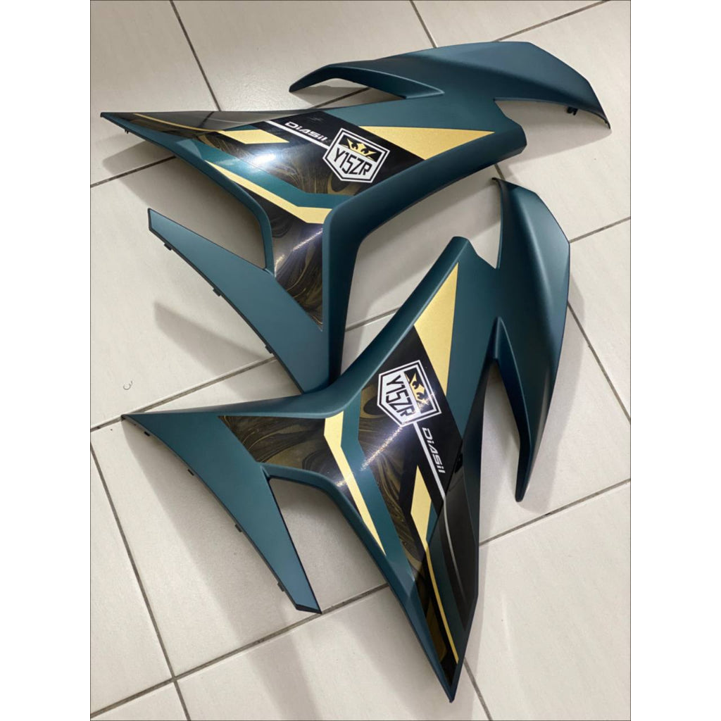 COVERSET BODYSET ORIGINAL SET Y15 Y15ZR YSUKU V1 V2 ARMY BLUE SE HIJAU MATT 2023 DESIGN ORIGINAL HONG LEONG YAMAHA HLY