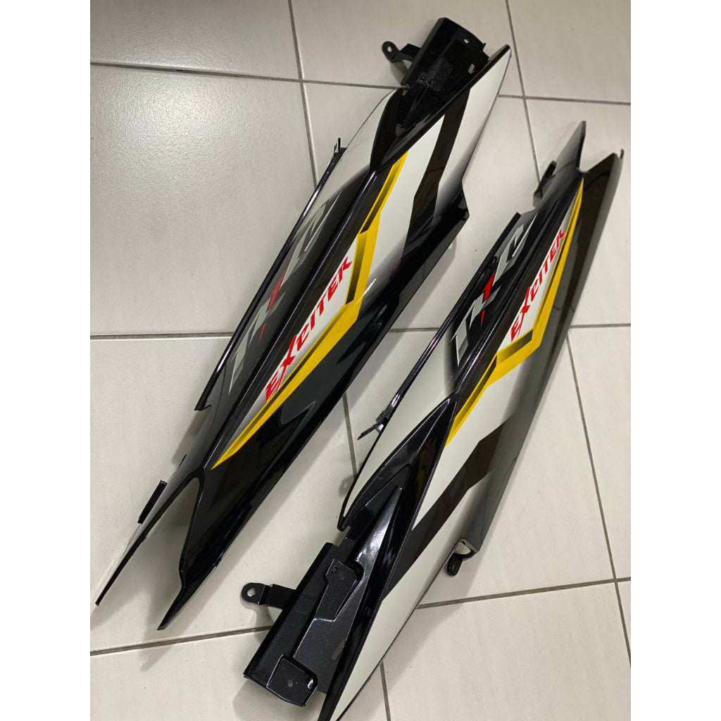COVERSET BODYSET YAMAHA LC LC135 V6 V7 DR EXCITER RC WHITE PUTIH STRIPE TANAM CODE 017 DOCTOR EDITION OEM