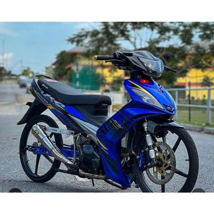 COVERSET BODYSET YAMAHA LC LC135 V1 DR EXCITER RC BIRU BLUE STRIPE TANAM CODE 011 DOCTOR EDITION OEM