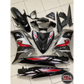 COVERSET BODYSET YAMAHA LC LC135 V6 V7 DR SILVER STRIPE TANAM CODE 014 DOCTOR EDITION OEM