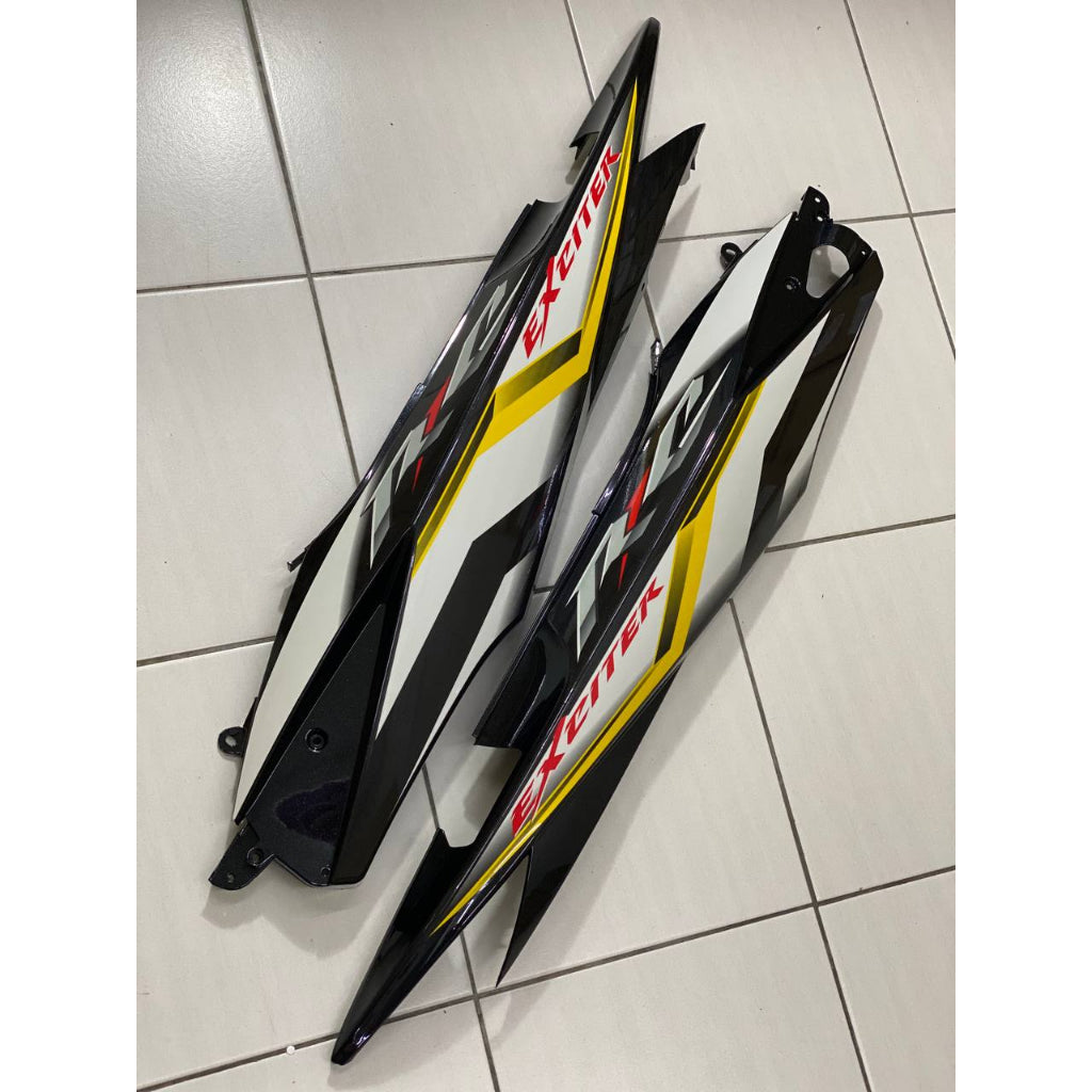 COVERSET BODYSET YAMAHA LC LC135 V1 EXCITER RC WHITE PUTIH STRIPE TANAM CODE 013 DOCTOR EDITION OEM