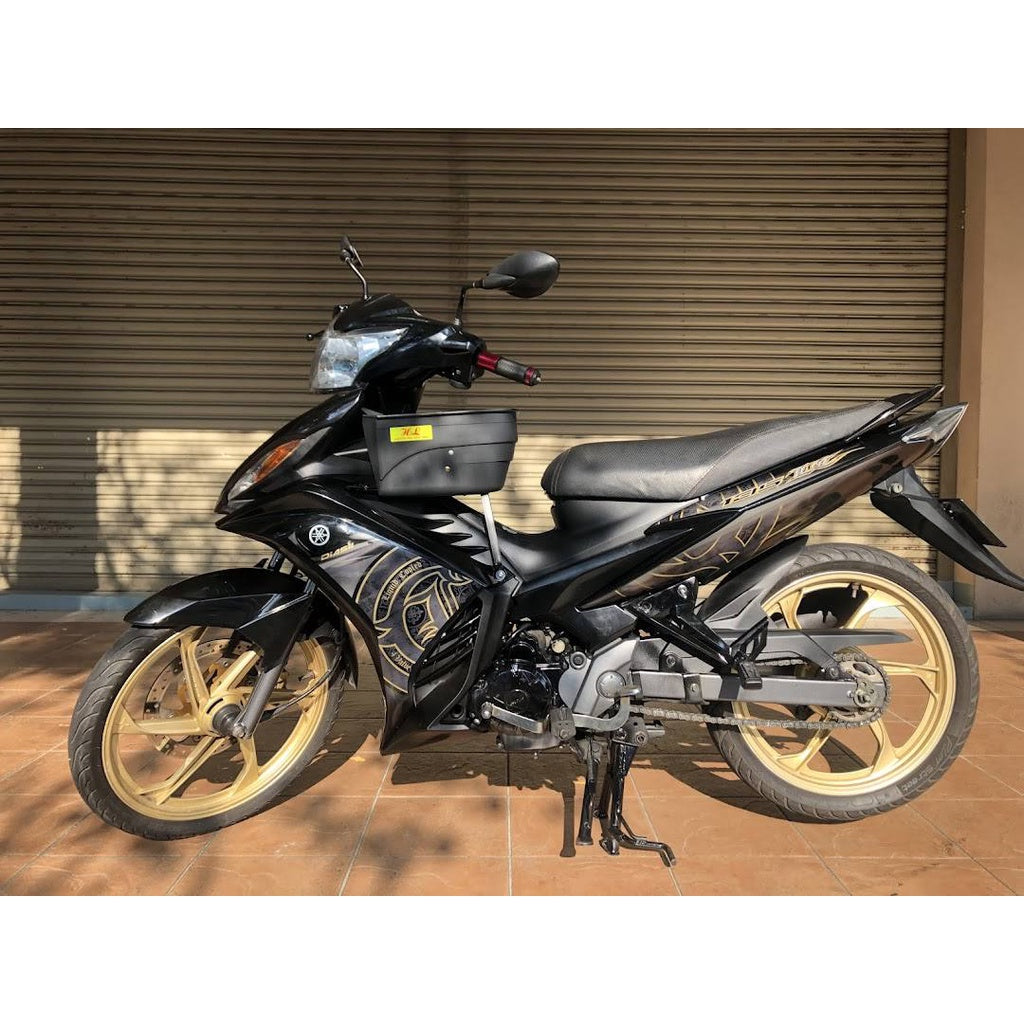 YAMAHA LC LC135 V4 V5 V6 V7 HITAM KILAT FULL BATIK GOLD - COVERSET BODYSET SIAP TAMPAL VELOZI WITH COVER METER