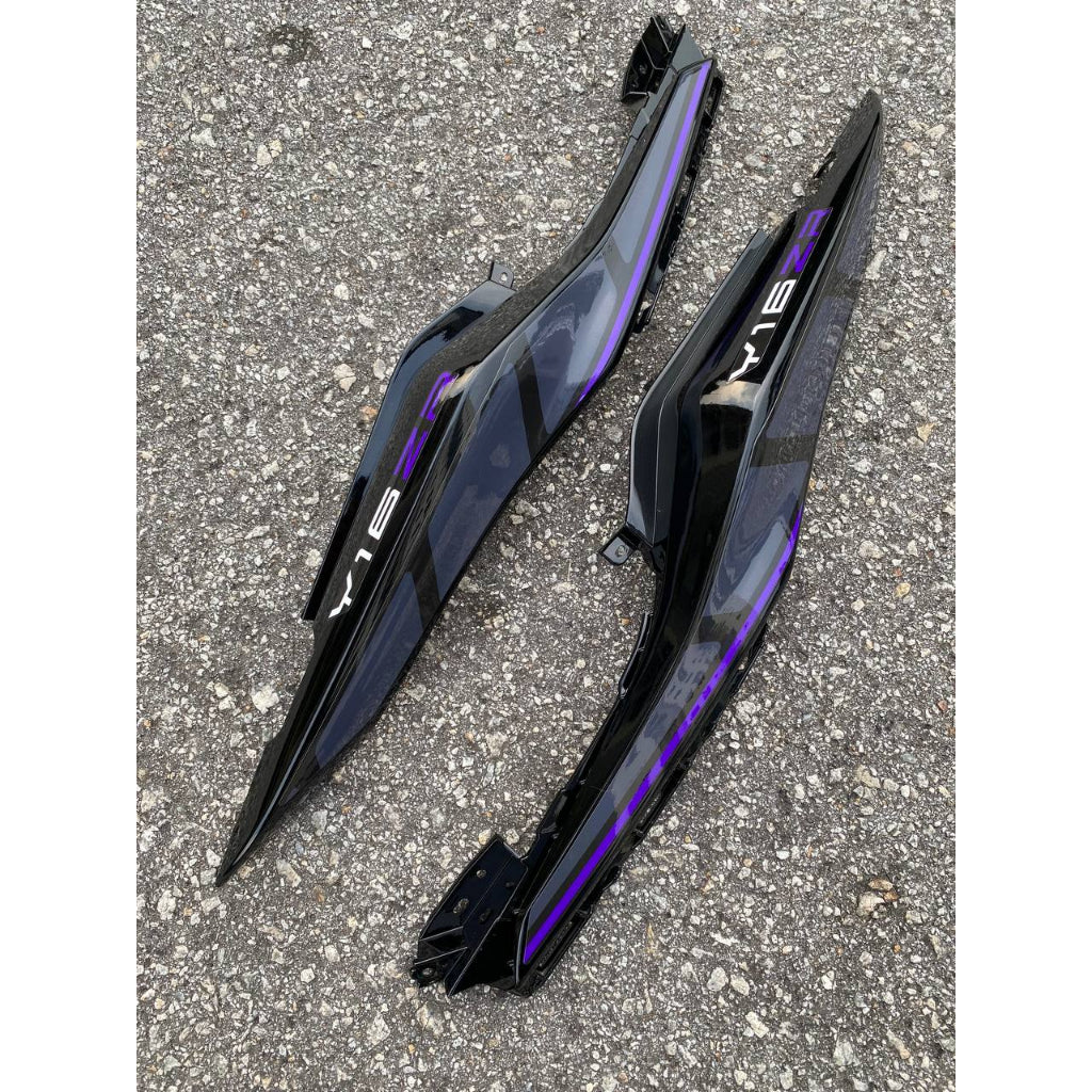Y16 COVERSET Y16ZR RXZ DESIGN PURPLE BLACK Y16-RXZ-E-2 ORIGINAL VELOZI VDOCTOR 017 YAMAHA SIAP TANAM READY STOK