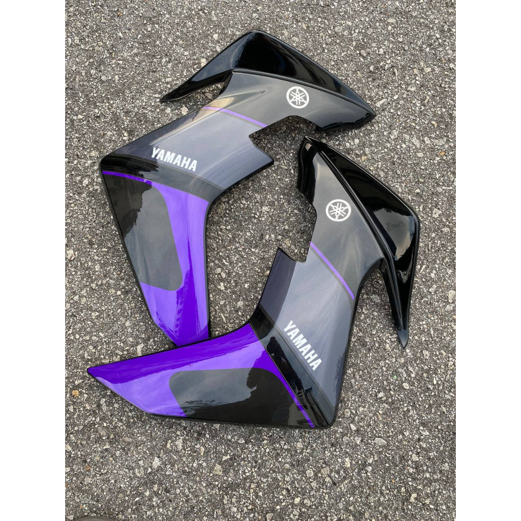 Y16 COVERSET Y16ZR RXZ DESIGN PURPLE BLACK Y16-RXZ-E-2 ORIGINAL VELOZI VDOCTOR 017 YAMAHA SIAP TANAM READY STOK