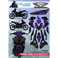 Y16 COVERSET Y16ZR RXZ DESIGN PURPLE BLACK Y16-RXZ-E-2 ORIGINAL VELOZI VDOCTOR 017 YAMAHA SIAP TANAM READY STOK