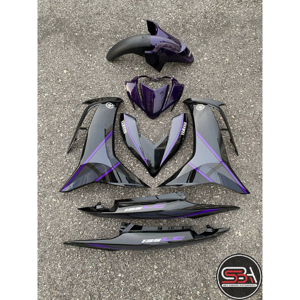 COVERSET BODYSET LC135 LC V8 DR PURPLE RXZ DESIGN 034 FUEL INJECTION FI YAMAHA SIAP TANAM DOCTOR OEM