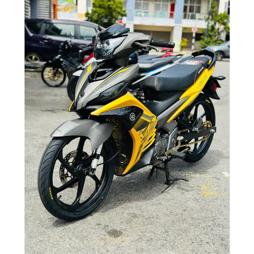 YAMAHA LC LC135 V6 V7 MX KING SUNNY YELLOW GREY MATT L6-MXK-4 COVERSET BODYSET SIAP TANAM VELOZI WITH COVER METER