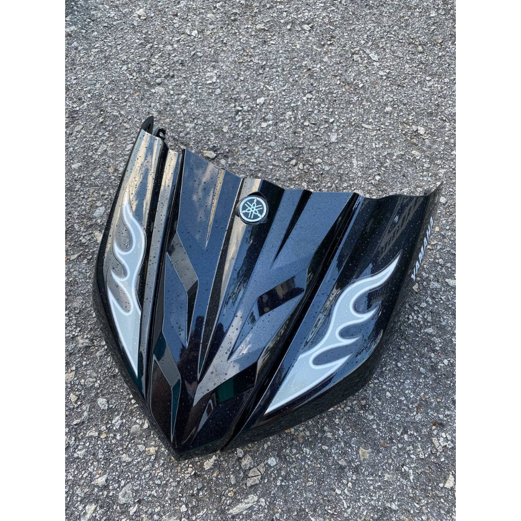 COVERSET BODYSET EGO AVANTIZ YAMAHA STICKER SIAP TANAM FIRE API BLACK HITAM 002 DOCTOR FULLSET