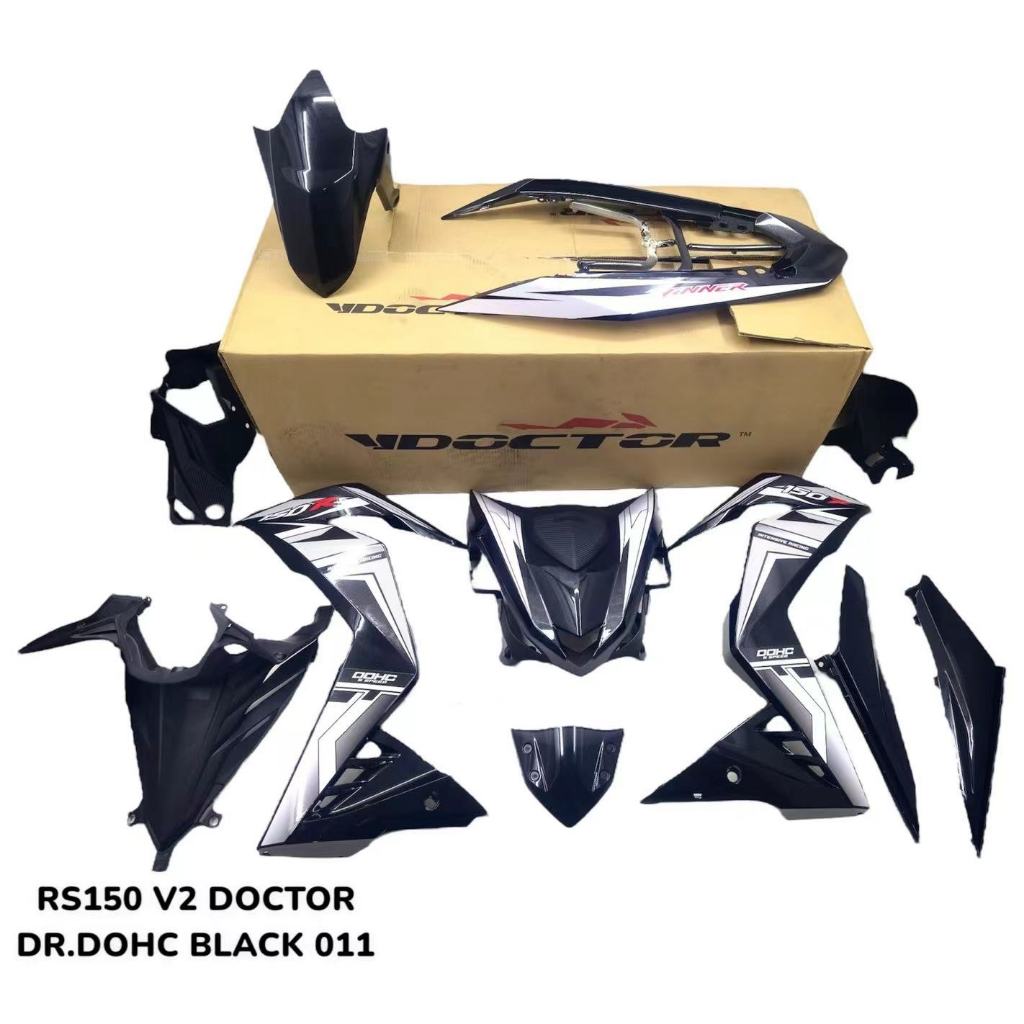 HONDA RS150 V2 WINNER DOHC DOTCH BLACK 011 BODYSET COVERSET ORIGINAL EQUIPMENT MANUFACTURER DOCTOR OEM PLUG AND PLAY