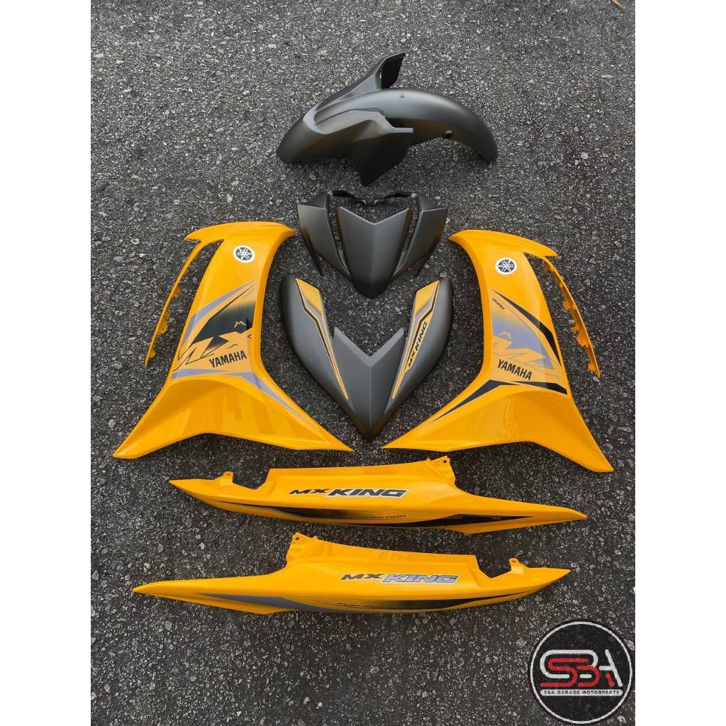 MOTORCYCLE COVERSET BODYSET LC135 LC V8 MX KING YELLOW GREY MATT L8-MXK-2 FUEL INJECTION FI YAMAHA SIAP TANAM VELOZI