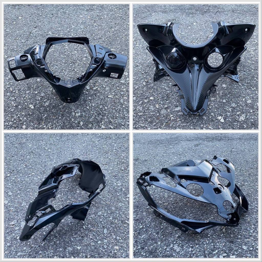 INNER LC 135 LC135 V8 FI V DOCTOR OEM FULLSET HITAM BLACK MATT / KILAT YAMAHA ( 13 ITEM / 15 ITEM )