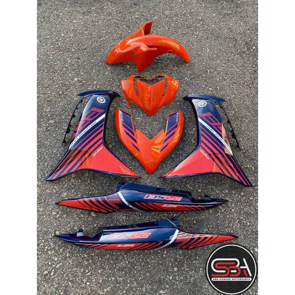 MOTORCYCLE COVERSET LC135 LC V8 VOM2 DPBMU ORANGE BATMAN 2015 L8-ST--7 FUEL INJECTION FI YAMAHA SIAP TANAM VELOZI