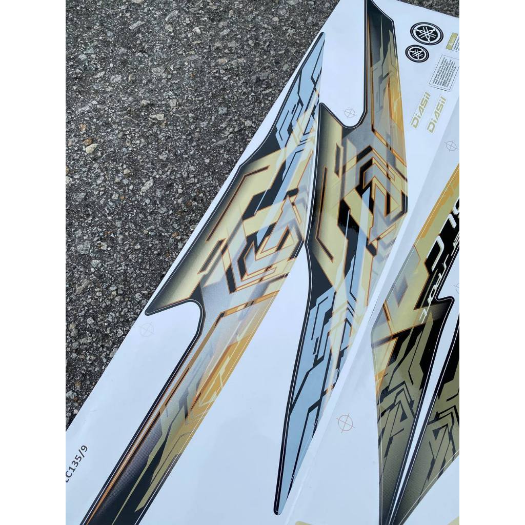 STICKER STRIPE BODY SET / COVERSET LC LC135 V2 V3 V4 V5 V6 V7 GOLD ROBOT NO 9 MORITAKA YAMAHA
