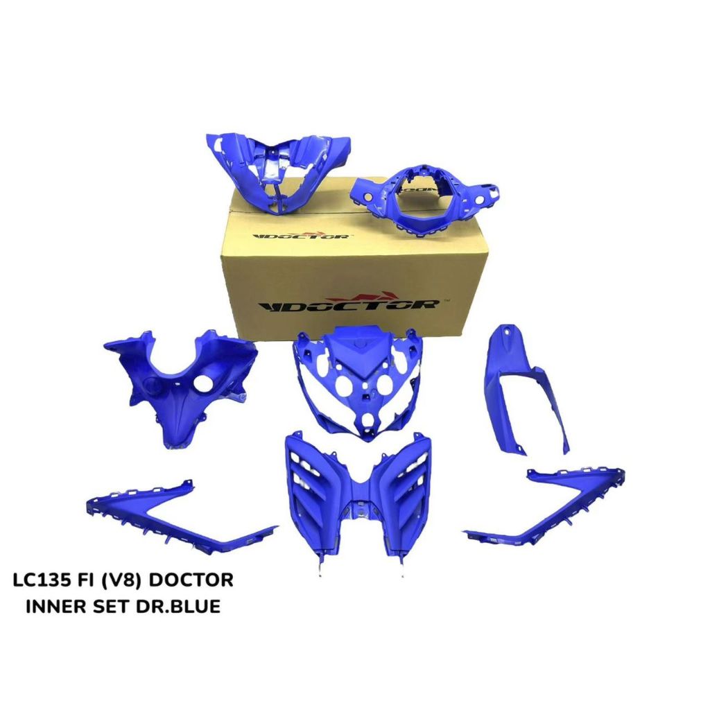 INNER PANEL LC 135 LC135 V8 OEM / DOCTOR SET COLOR ORANGE RED BLUE BIRU MERAH ( 8 ITEM ) YAMAHA