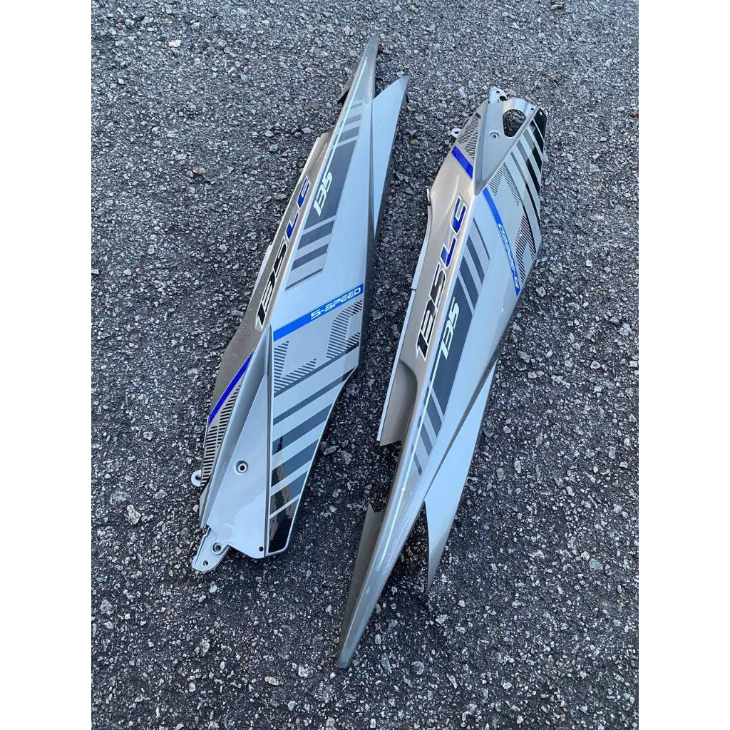 COVERSET LC LC135 V1 YAMAHA DOCTOR P BLUE BIRU 022 2015 NEW DESIGN STRIPE SIAP TANAM CLEAR 2K