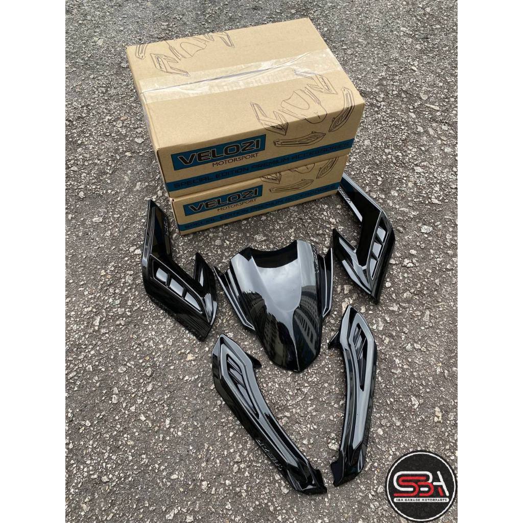 TOP SET COVER SUITABLE FOR ALL Y15 Y15ZR V1 V2 YAMAHA ACCESSORIES SPECIAL EDITION VELOZI 5 ITEMS BATMAN DESIGN