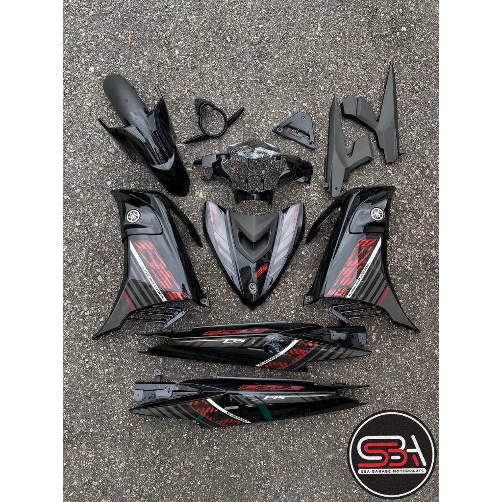 COVERSET BODYSET YAMAHA LC LC135 V6 V7 DR BLACK HITAM BATMAN 2015 STRIPE TANAM CODE 033 DOCTOR EDITION VELOZI