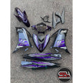 COVERSET YAMAHA LC LC135 V6 V7 PURPLE GREY TERUNG KILAT VIETNAM EDITION SIAP TANAM VELOZI WITH COVER METER L6-VN-2