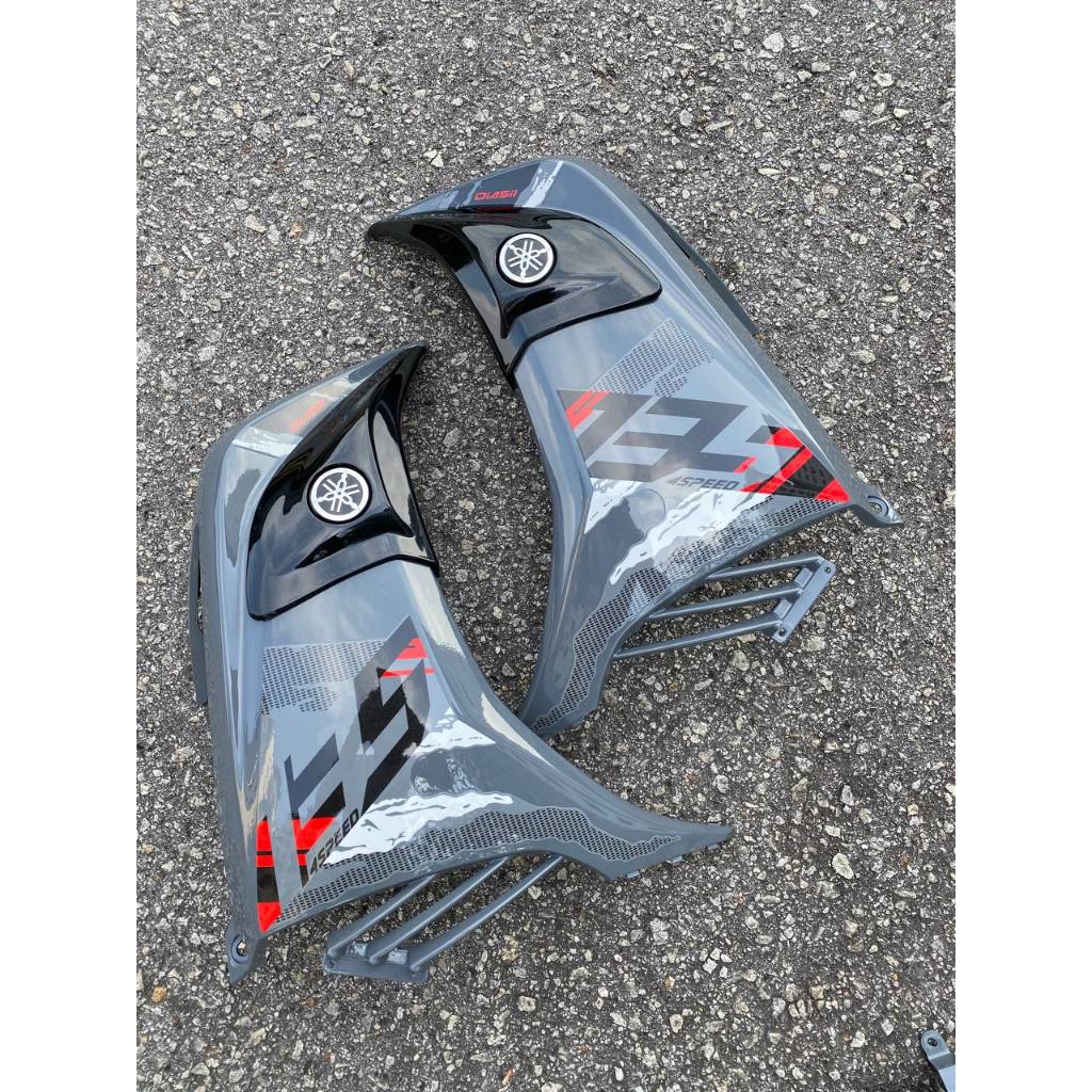 COVERSET BODYSET YAMAHA LC LC135 V6 V7 DR EXCITER NARDO GREY STRIPE TANAM CODE 025 DOCTOR EDITION OEM