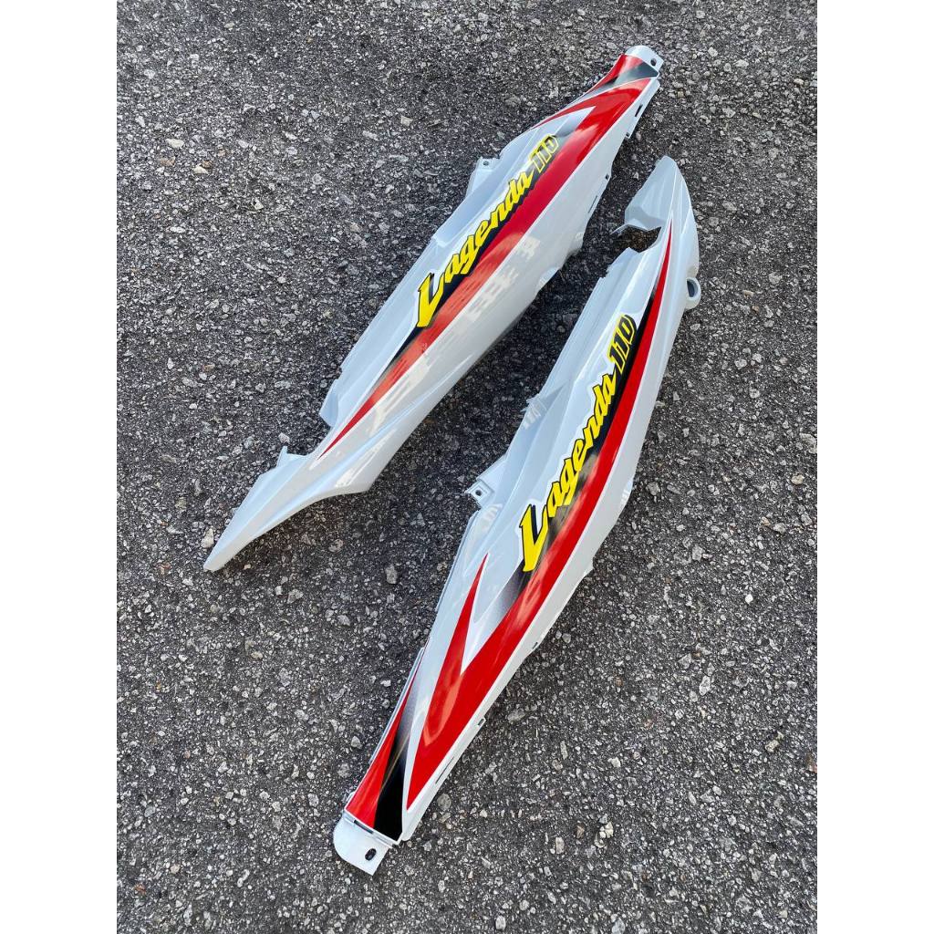 COVERSET YAMAHA LAGENDA SRL 110Z ( 1ST EDITION ) VRC WHITE MERAH MADE IN MALAYSIA SIAP TAMPAL STICKER M SEKI VERSION