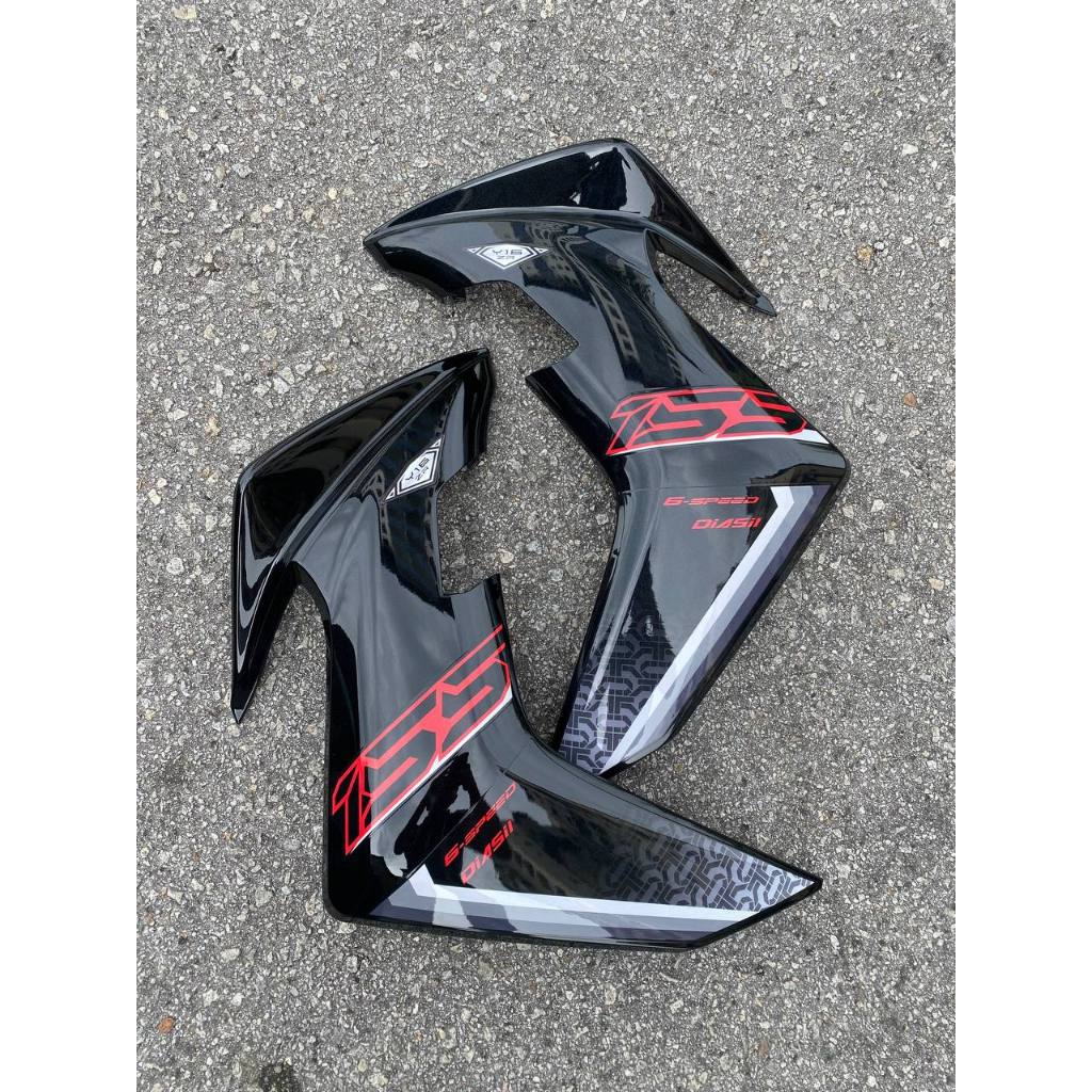 Y16 COVERSET Y16ZR EXCITER RC MATELIC BLACK MSI HITAM Y16-ECT-RC-2 ORIGINAL VELOZI YAMAHA SIAP TANAM READY STOK