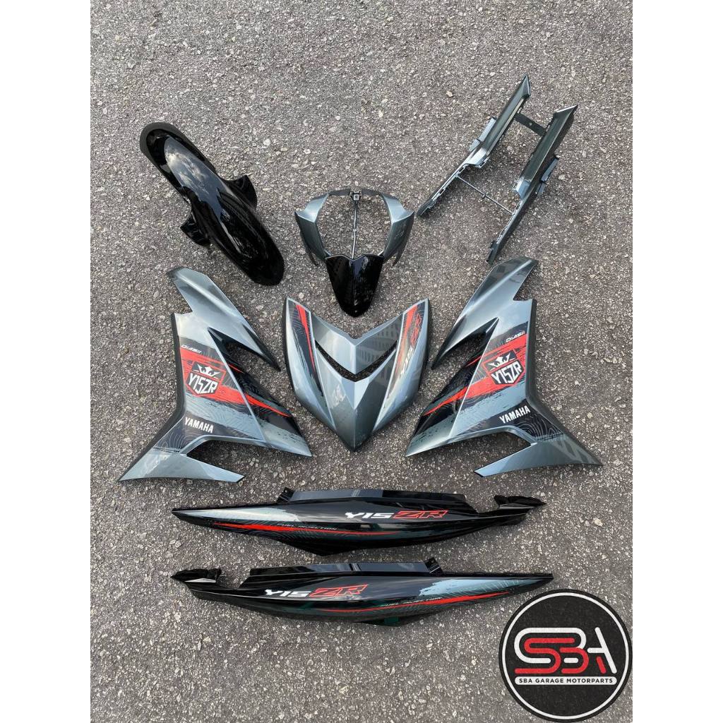 COVERSET BODYSET Y15 Y15ZR YSUKU V2 PL BNM3 GREY BLACK STD YAMAHA HLY DOCTOR SIAP TANAM / VELOZI TAMPAL 2024