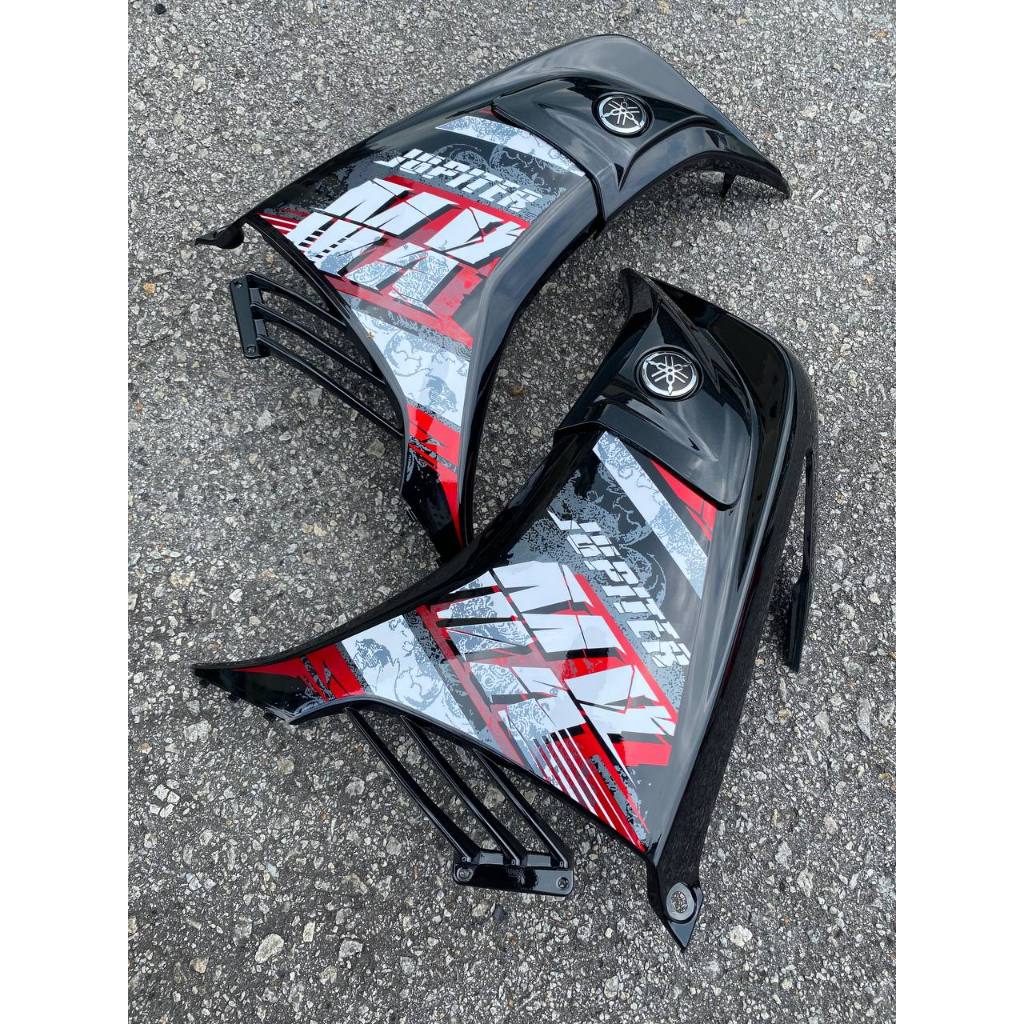 COVERSET YAMAHA LC LC135 V2 JUPITER MX RM7 BLACK MERAH HITAM L2-JMX-B-2 BODYSET SIAP TANAM VELOZI WITH COVER METER