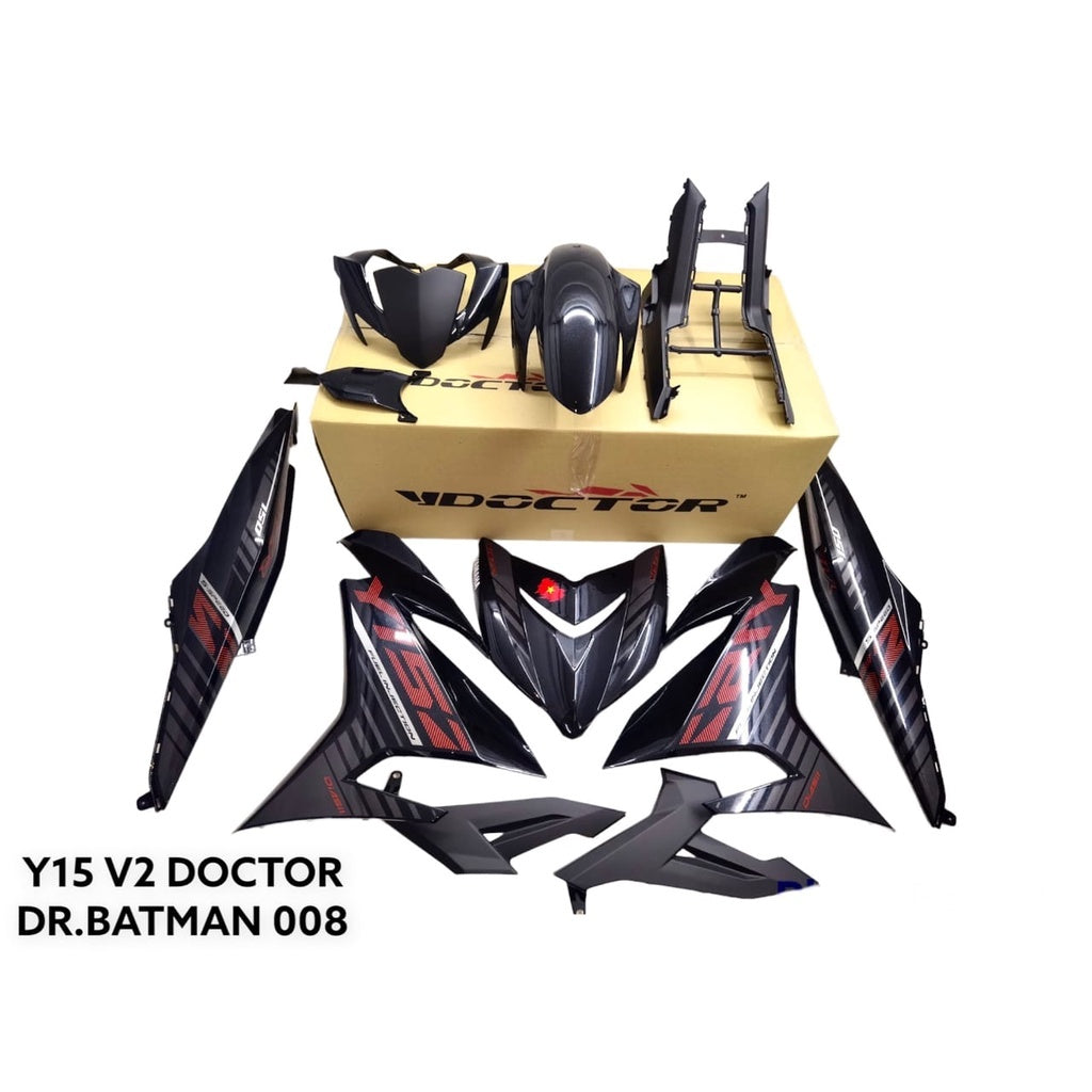COVERSET Y15ZR V1 V2 HITAM FIRST EDITION BATMAN VIETNAM 008 BODYSET Y15ZR Y15 YSUKU V1 V2 ORIGINAL DOCTOR TANAM
