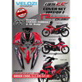 COVERSET YAMAHA LC LC135 V2 EXCITER R ST ROSE RED BLACK L2-ER-ST-2 SIAP TANAM ORIGINAL VELOZI WITH COVER METER