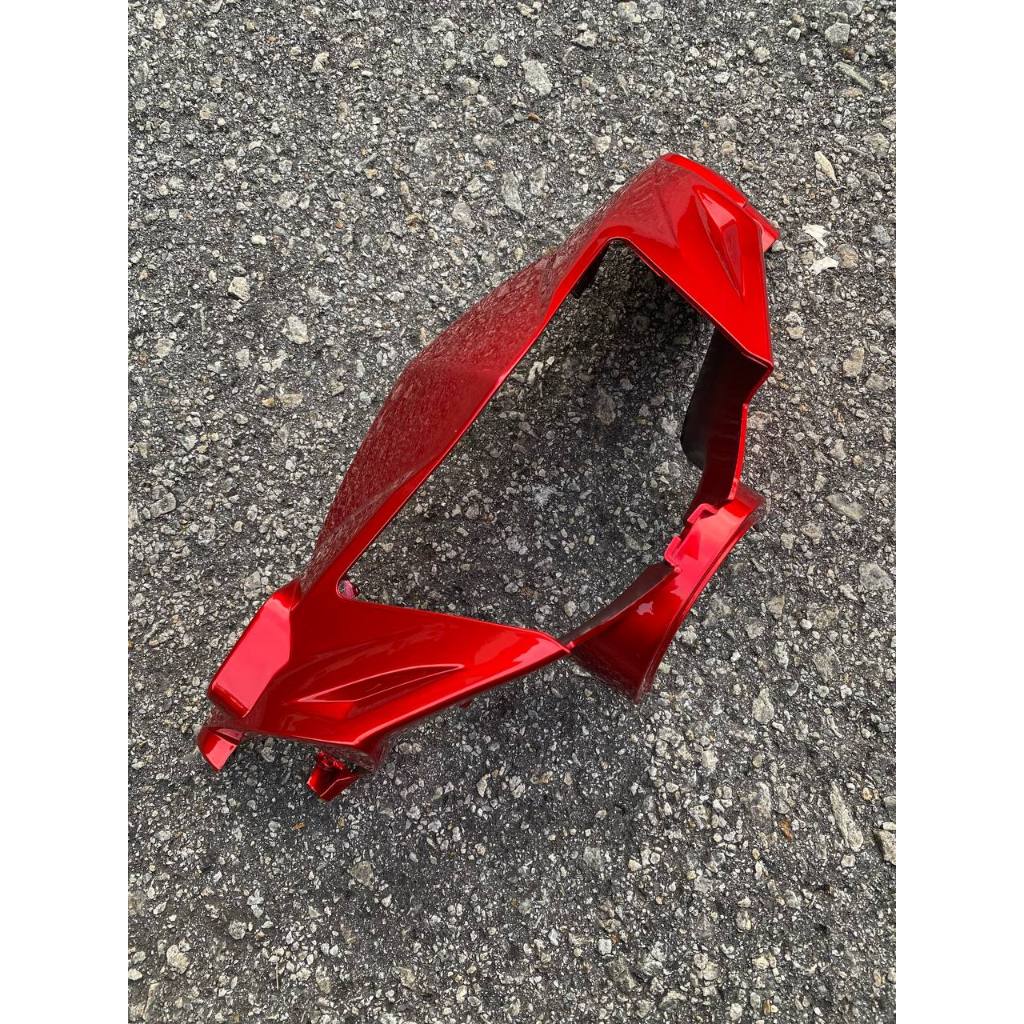 COVERSET LC LC135 V1 YAMAHA DOCTOR VELOZI P MERAH RED BATIK SILVER 029 NEW DESIGN STRIPE SIAP TANAM CLEAR 2K