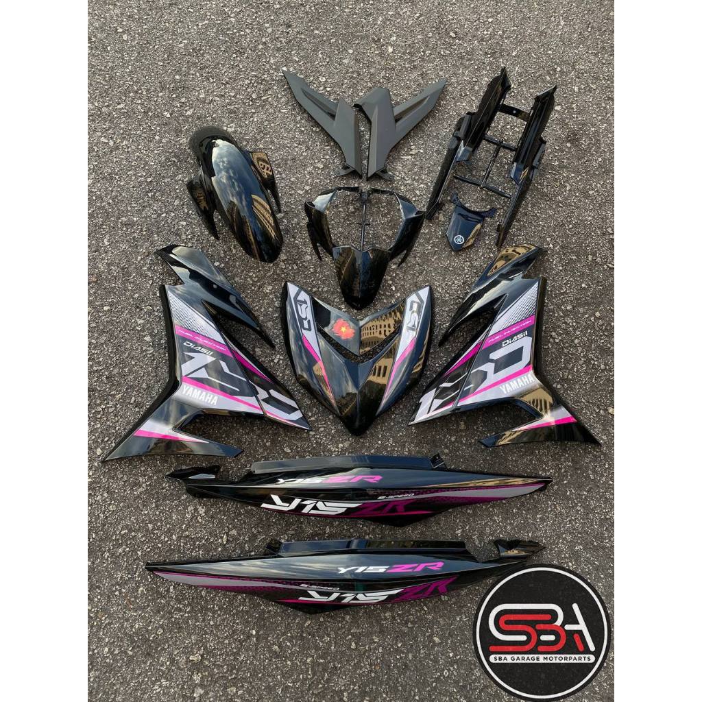 COVERSET BODYSET YAMAHA Y Y15 Y15ZR V1 V2 BLACK 010 VIETNAM EDITION HITAM DOCTOR 010 SIAP TANAM