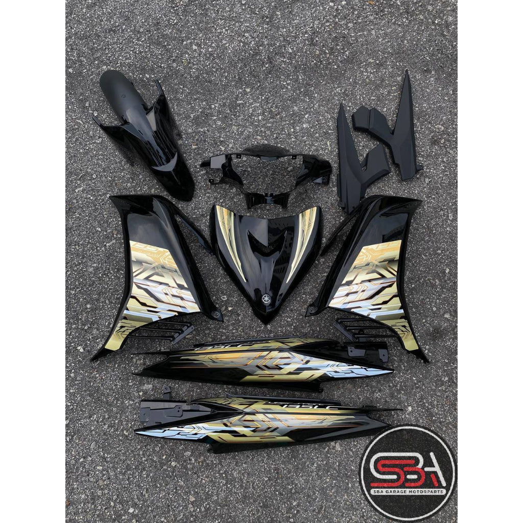 STICKER STRIPE BODY SET / COVERSET LC LC135 V2 V3 V4 V5 V6 V7 GOLD ROBOT NO 9 MORITAKA YAMAHA