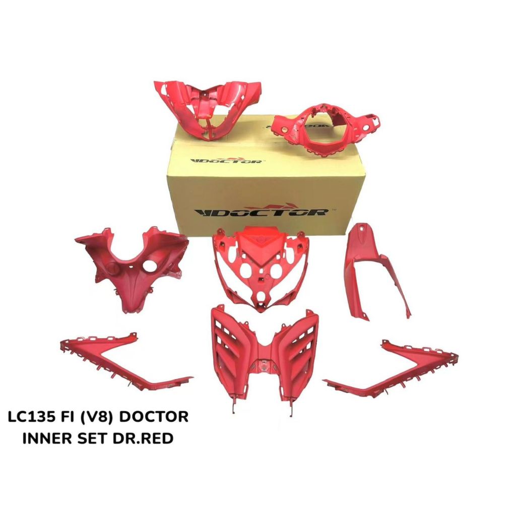 INNER PANEL LC 135 LC135 V8 OEM / DOCTOR SET COLOR ORANGE RED BLUE BIRU MERAH ( 8 ITEM ) YAMAHA