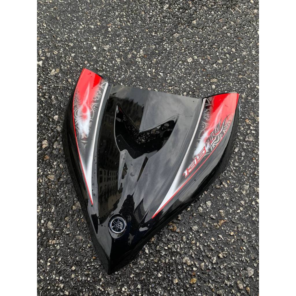 COVERSET VERSION VELOZI LC 135 LC135 V2 HITAM BATIK SMOKE MERAH RED STRIPE TAMPAL KILANG FREE EMBLEM